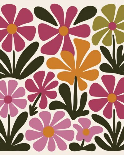 Matisse Style Abstract Garden