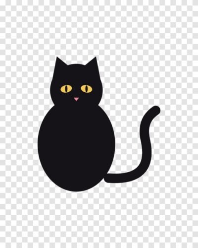 Black Cat Clipart PNG