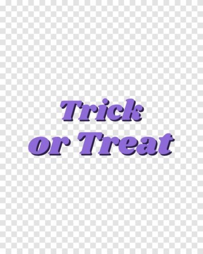 Trick or Treat Lettering PNG