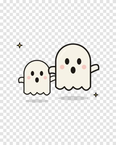 Two Ghosts Clipart PNG