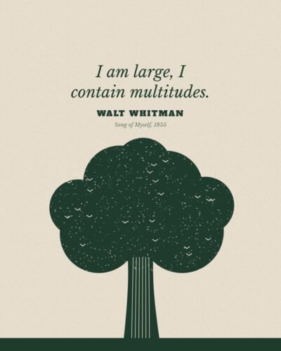 I Am Large, I Contain Multitudes: Walt Whitman Quote