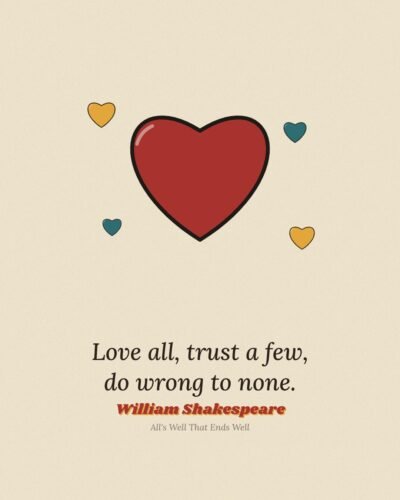 Love All, Trust a Few: William Shakespeare Quote
