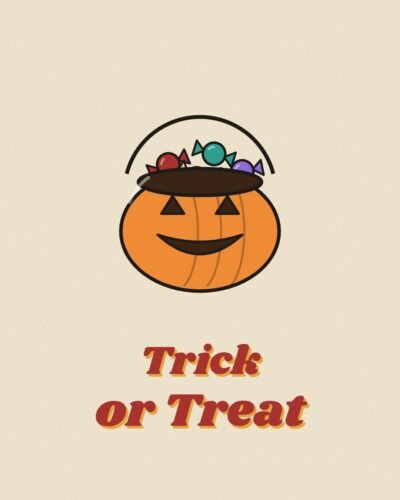 Trick or Treat Candy Bucket Card